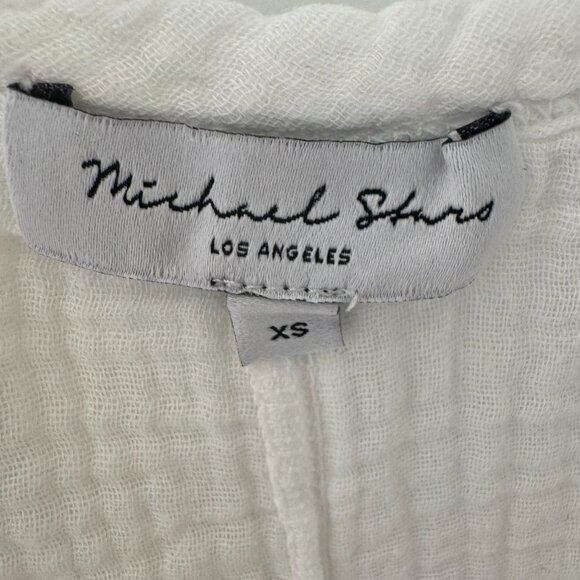 Michael Stars Crinkle Gauze Cotton Top - Picture 3 of 7